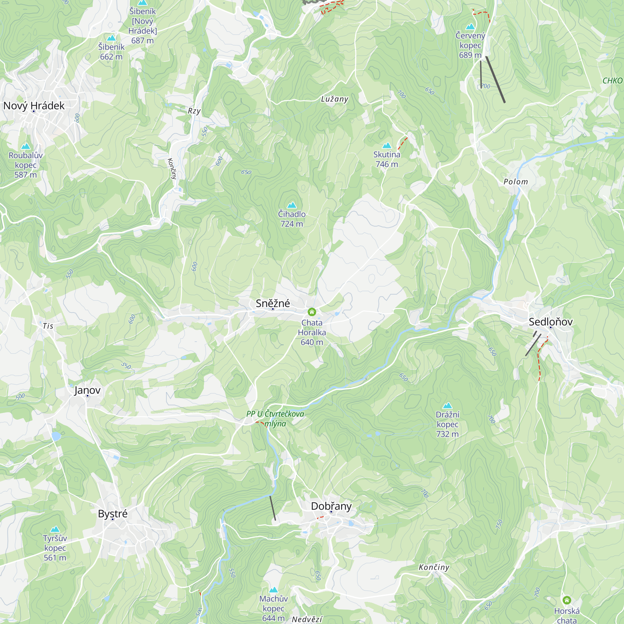 Chata Horalka map