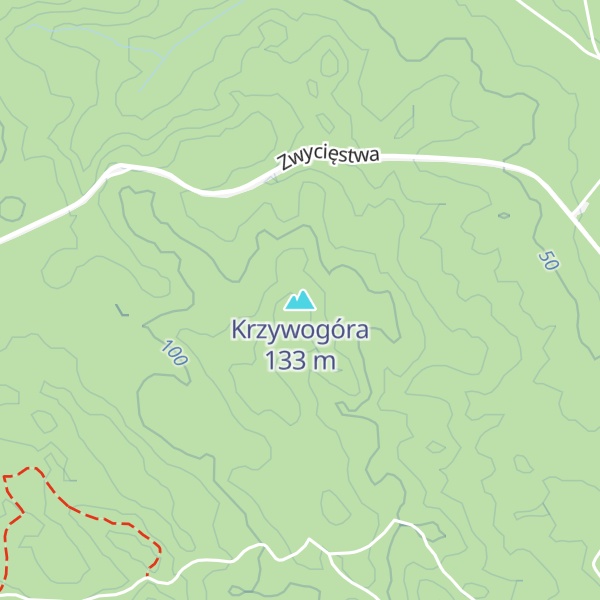 Map of Krzywogóra