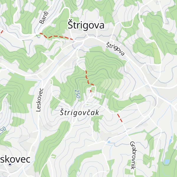 Map of Štrigovščak