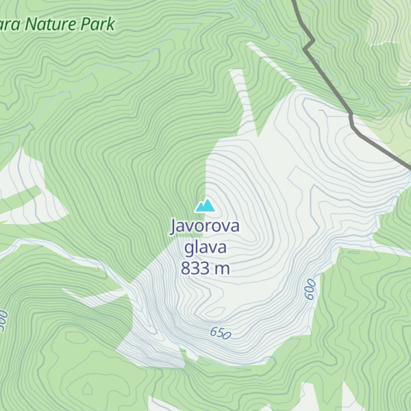 Map of Javorova glava
