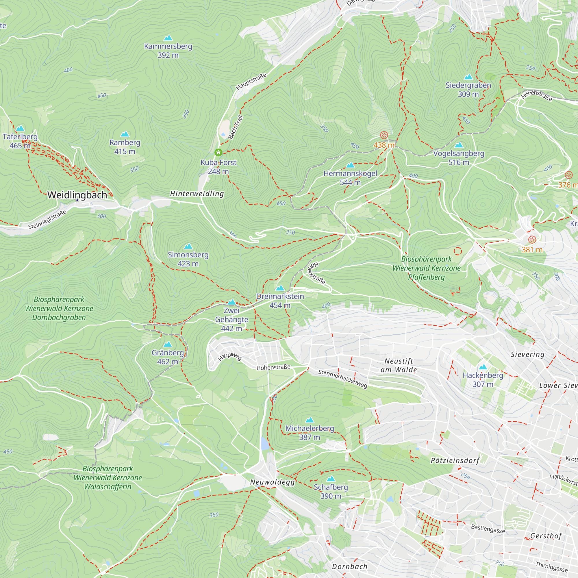 Häuserl am Roan map