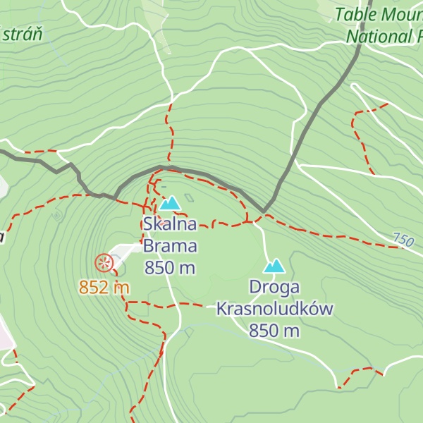 Map of Błędne Skały