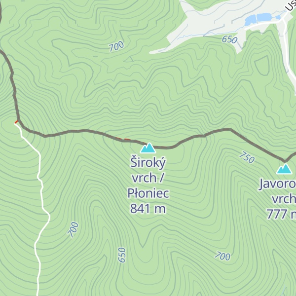 Map of Široký vrch / Płoniec