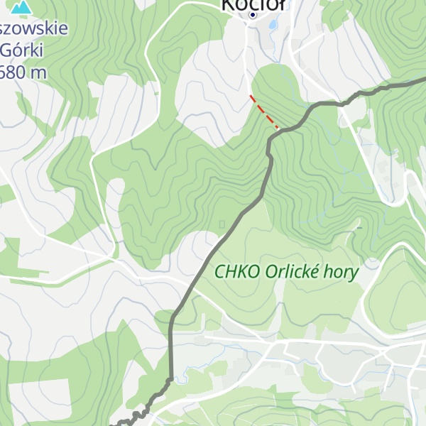 Map of Kościelna Góra