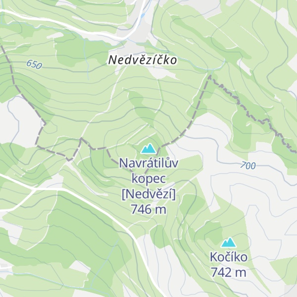 Map of Navrátilův kopec [Nedvězí]