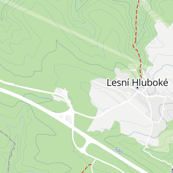 Map of (Devět Křížů [Lesní Hluboké])