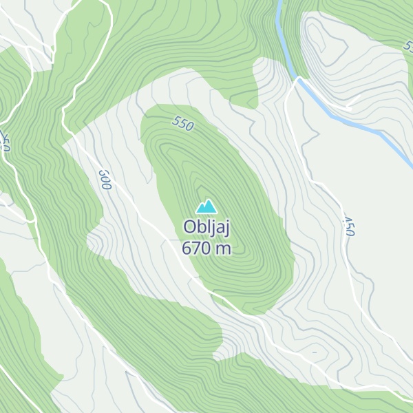 Map of Obljaj