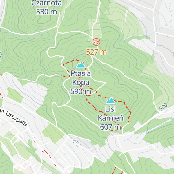 Map of Ptasia Góra