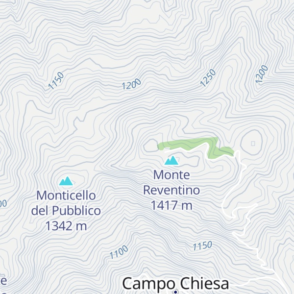 Map of Monte reventino (anticima)