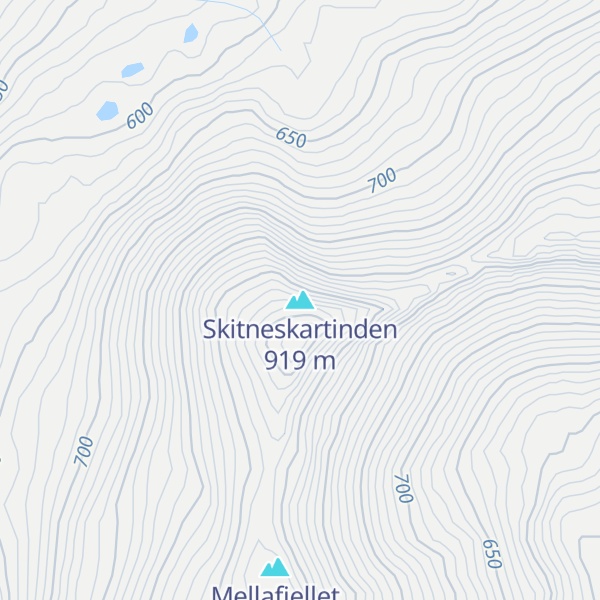 Map of Skitneskartinden