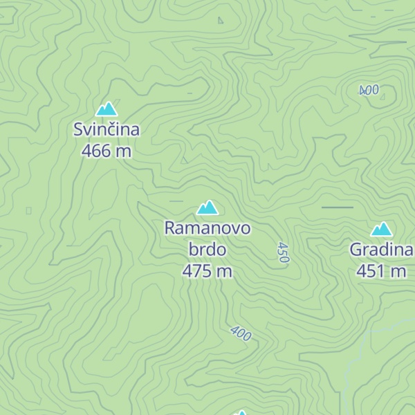 Map of Ramanovo brdo