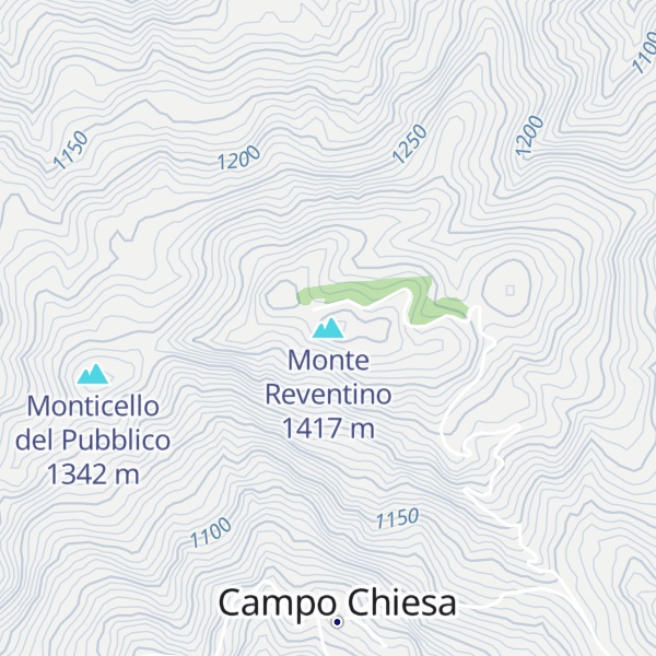 Map of Monte Reventino