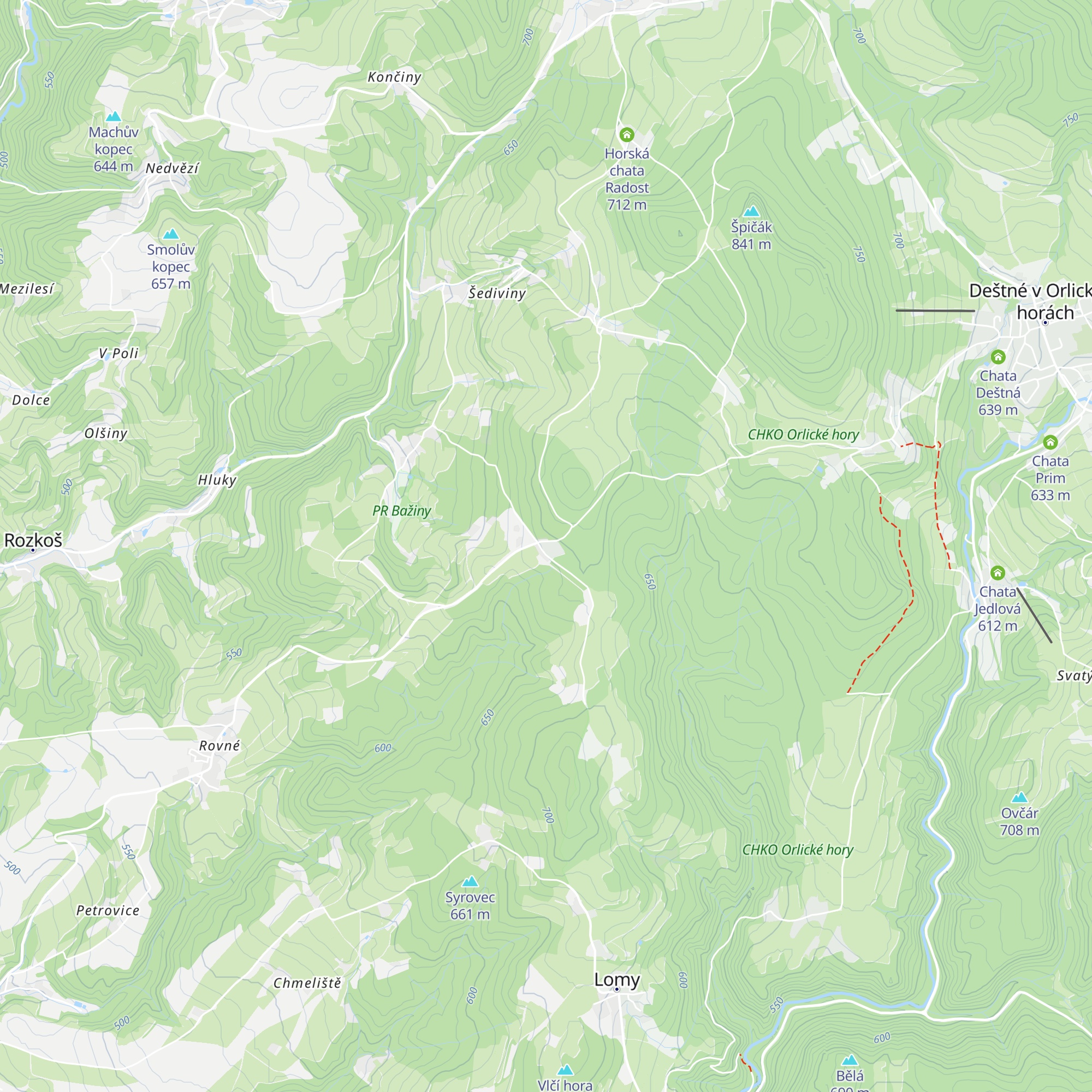Prázova bouda map