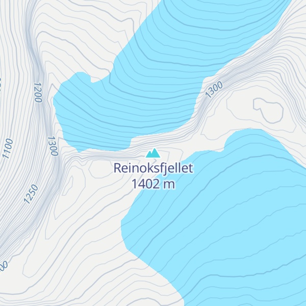 Map of Reinoksfjellet