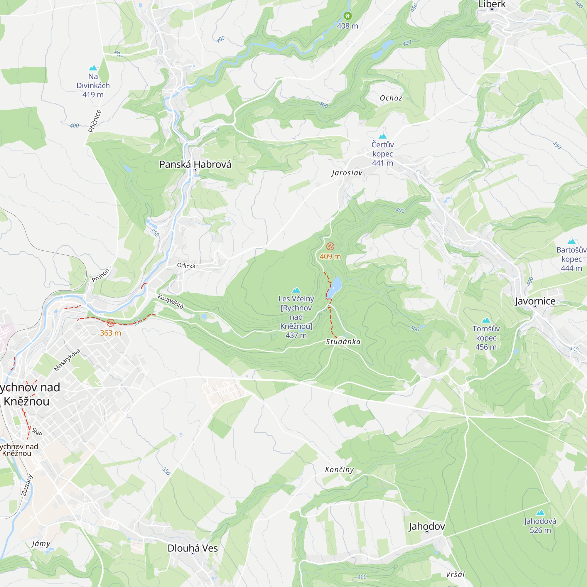 Perníková chaloupka map