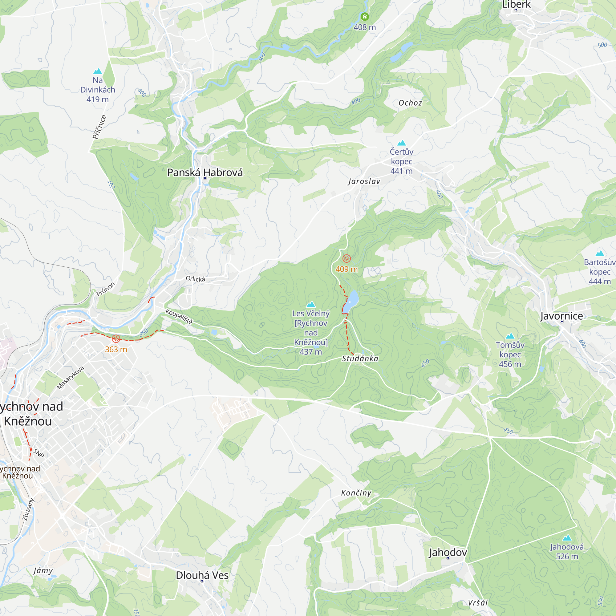 Perníková chaloupka map