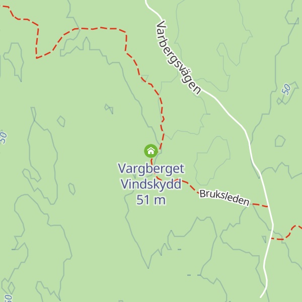Map of Vargberget Vindskydd
