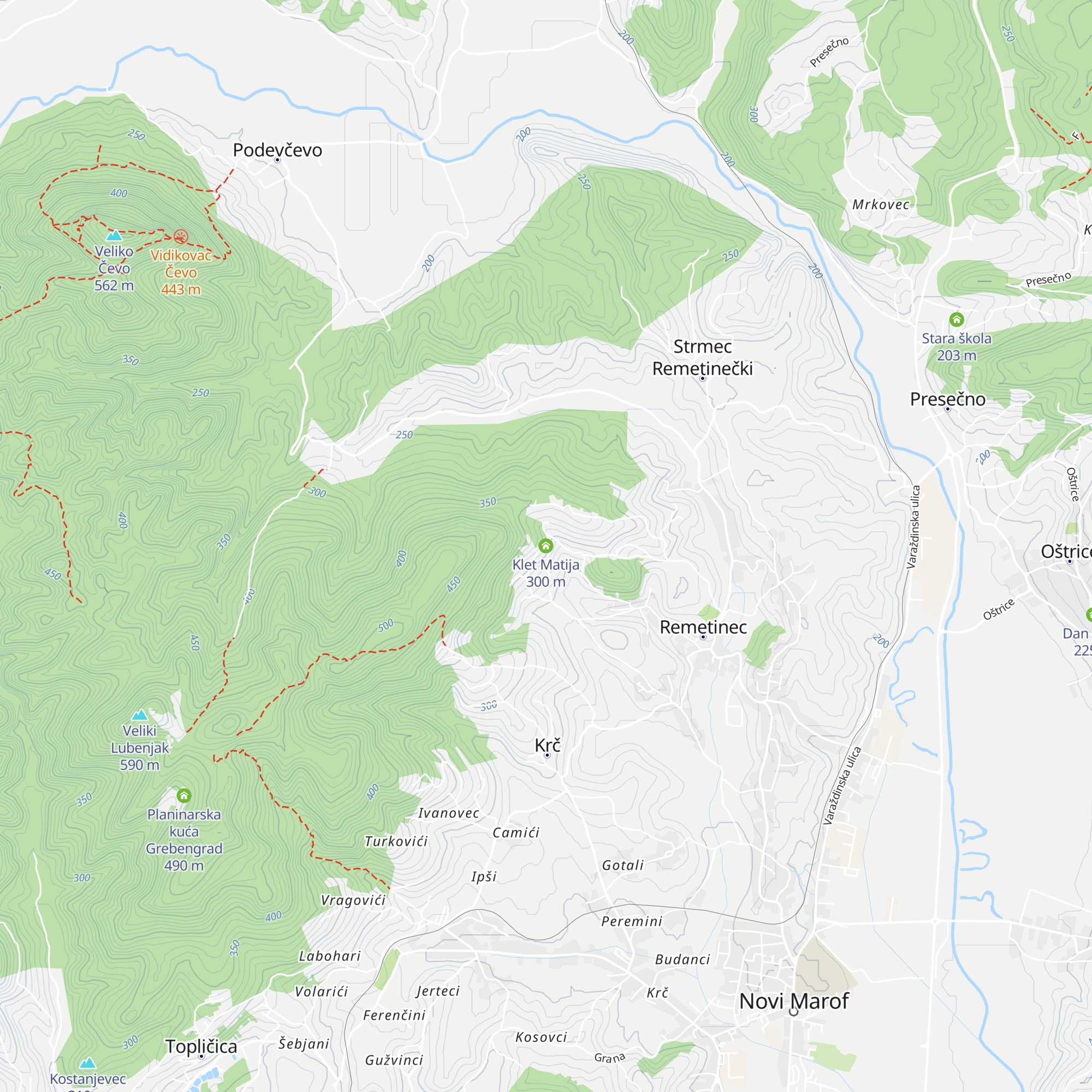 Klet Matija map