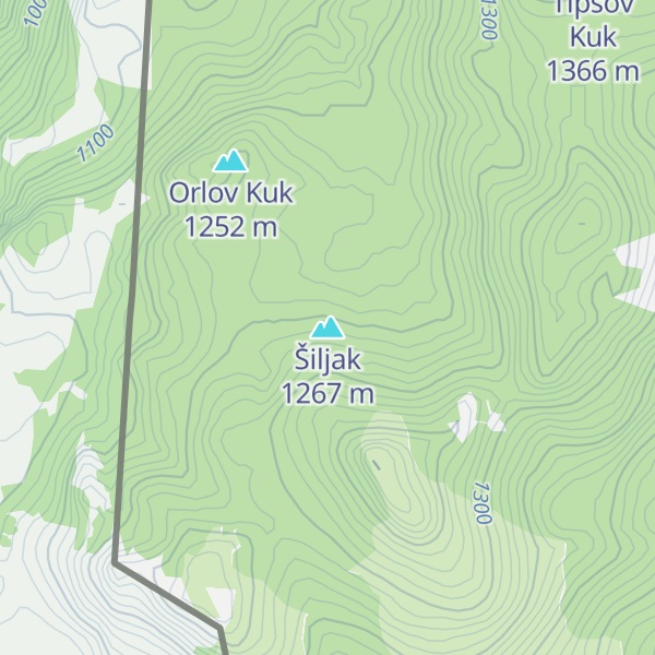Map of Šiljak