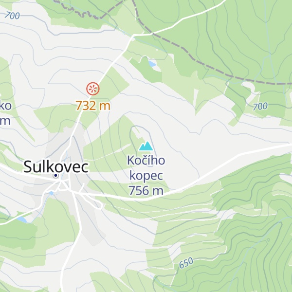 Map of Kočího kopec