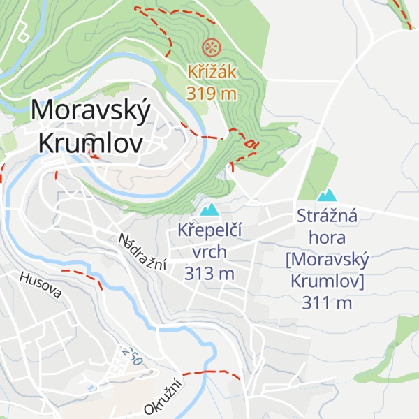 Map of Křepelčí vrch
