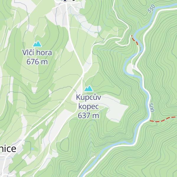 Map of Kupcův kopec