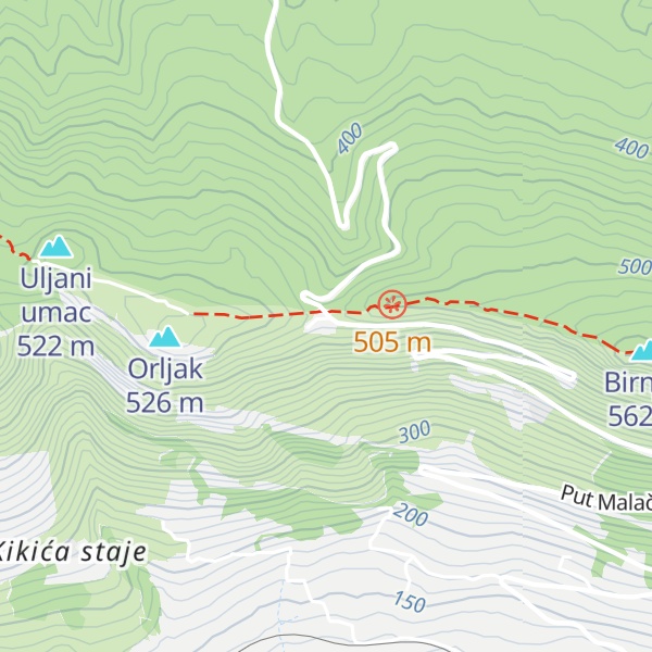 Map of Planinarski dom Malačka