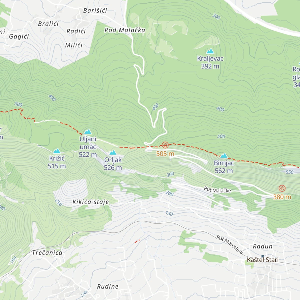 Planinarski dom Malačka map