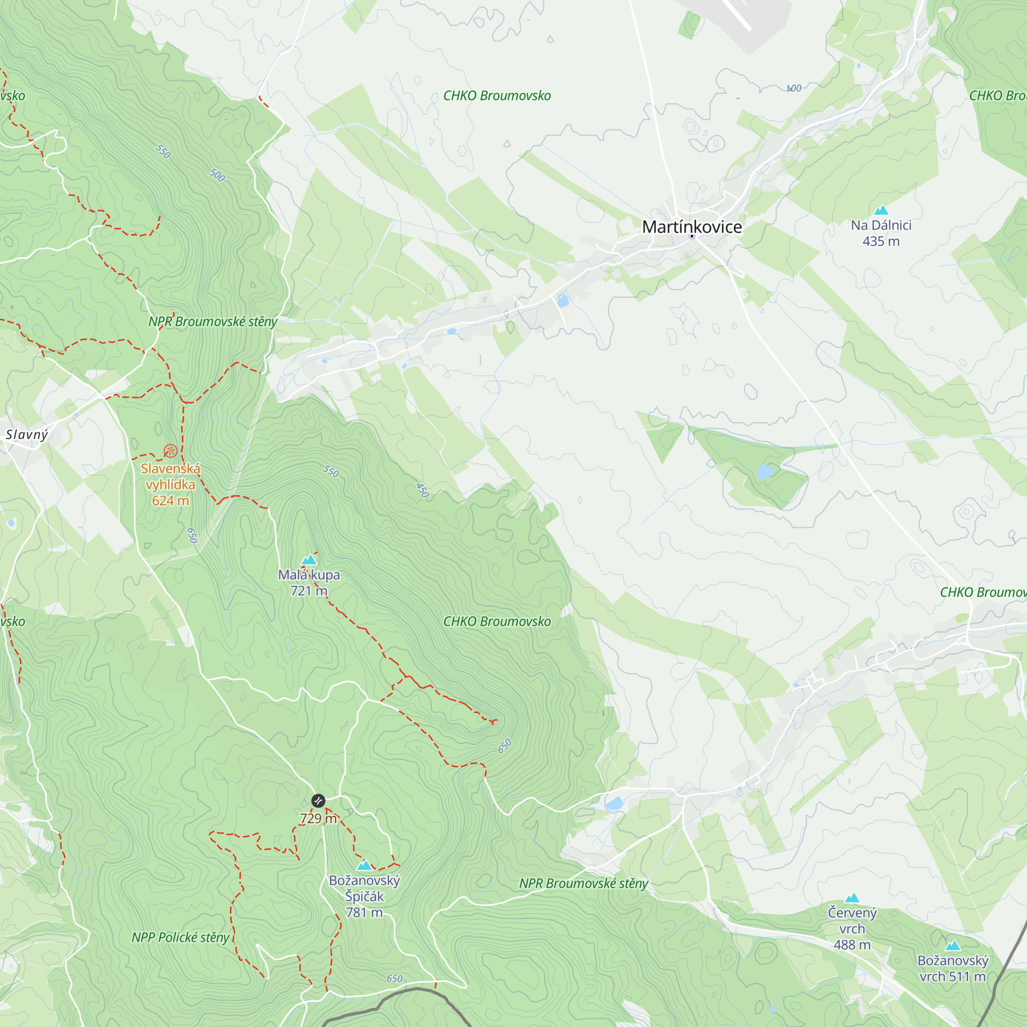 Chata pod Korunou map