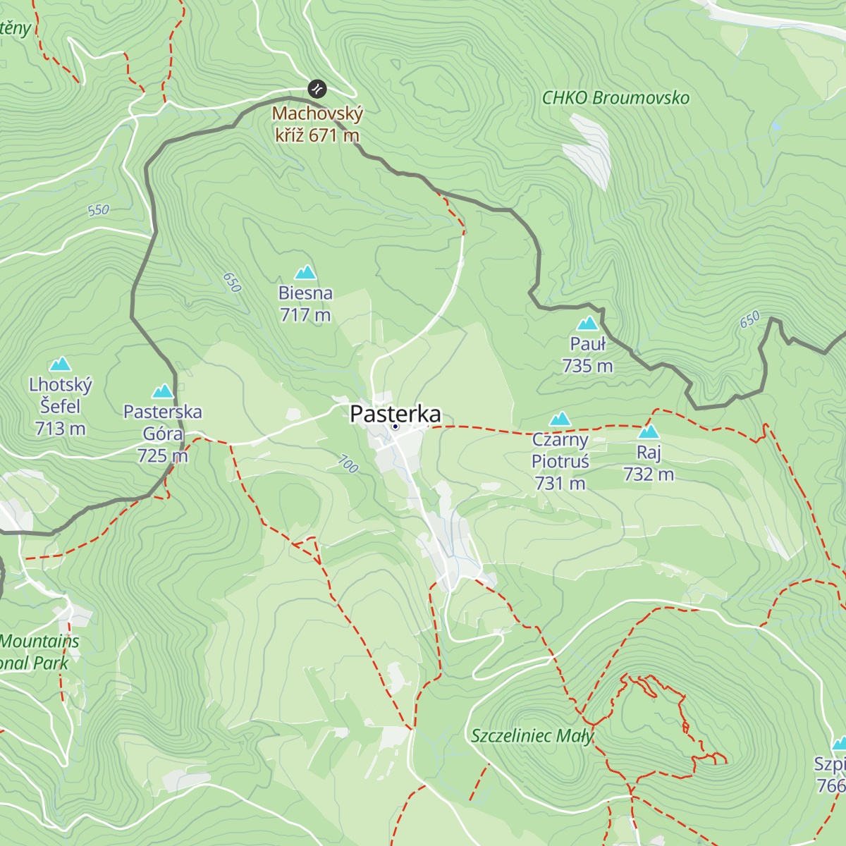 Schronisko Pasterka map