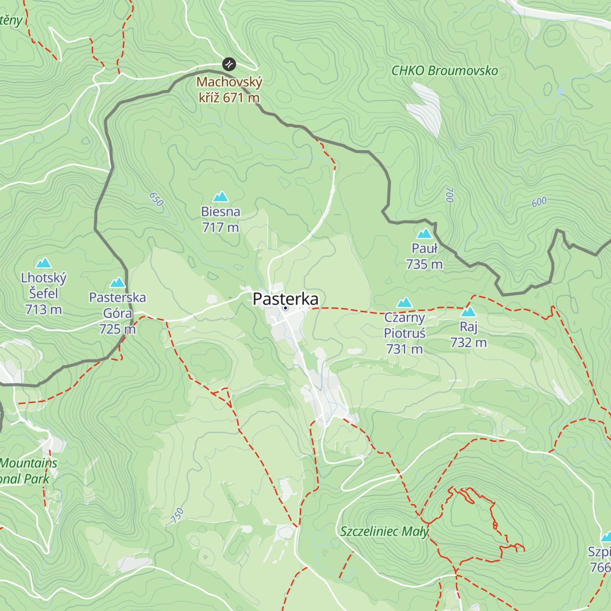 Schronisko Pasterka map