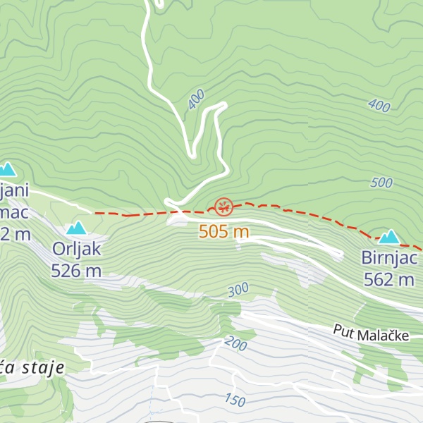 Map of Planinarska kuća "Česmina"