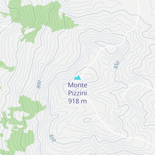 Map of Monte Pizzini