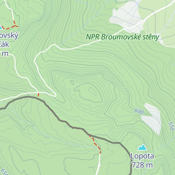 Map of Suchý vrch
