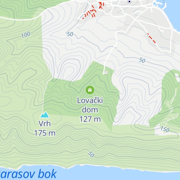 Map of Lovački dom