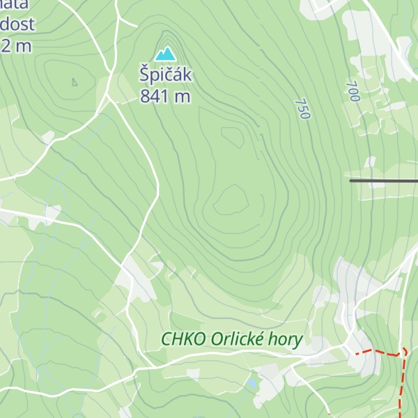Map of Plasnický Špičák