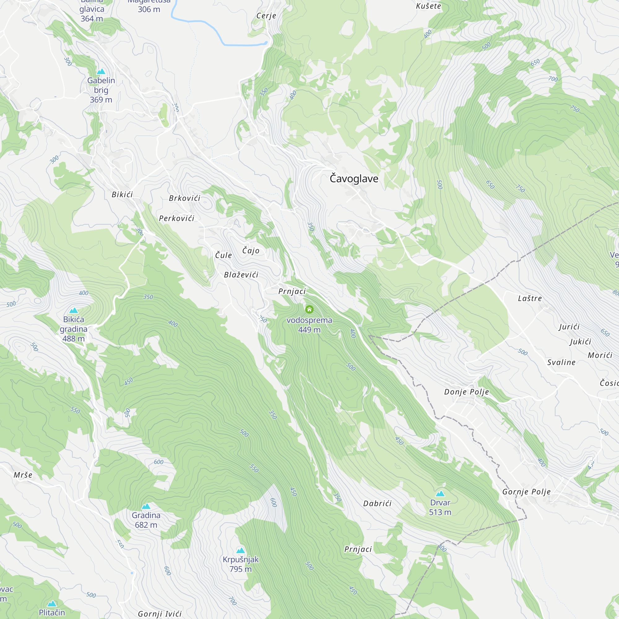 vodosprema map