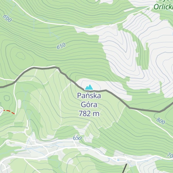 Map of Panský kopec