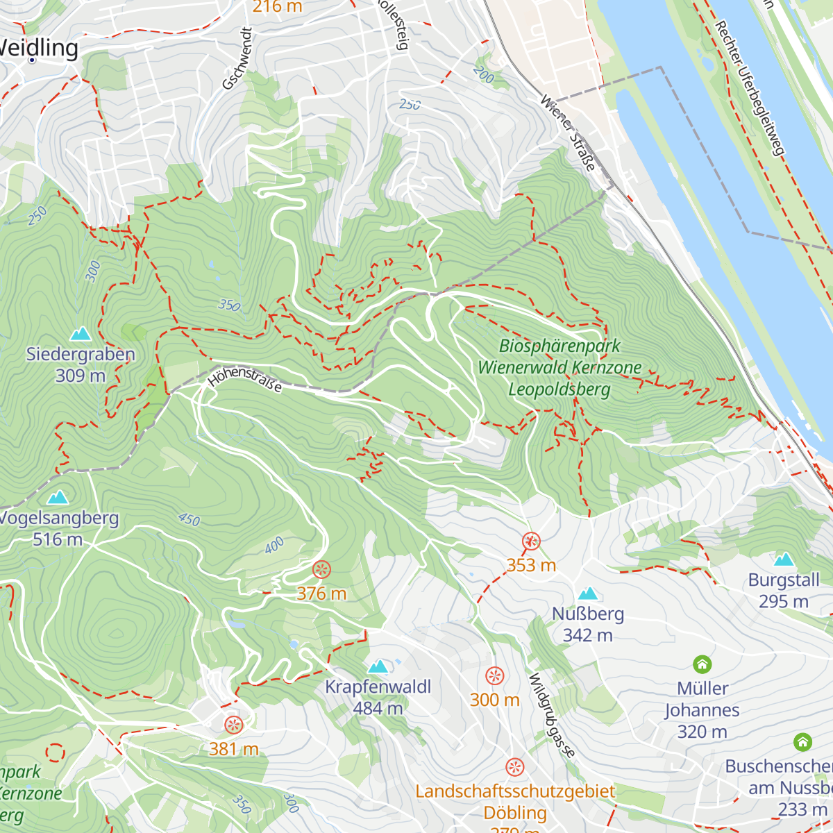ORS Sendeanlage Kahlenberg map