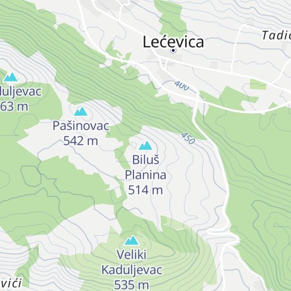 Map of Biluš Planina