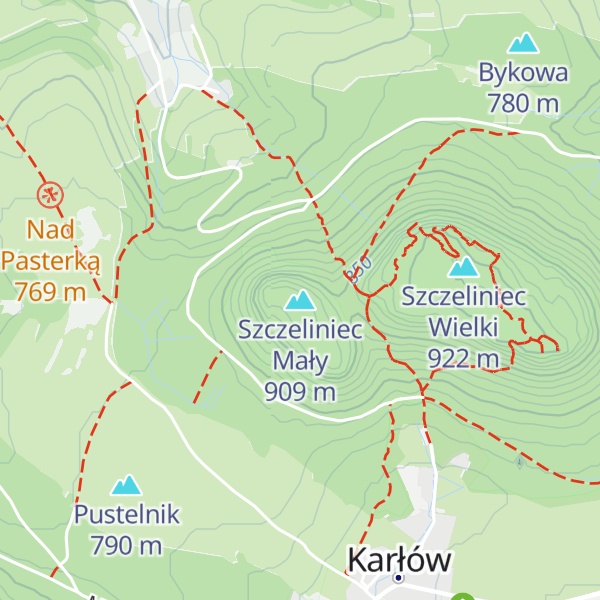 Map of Szczeliniec Mały