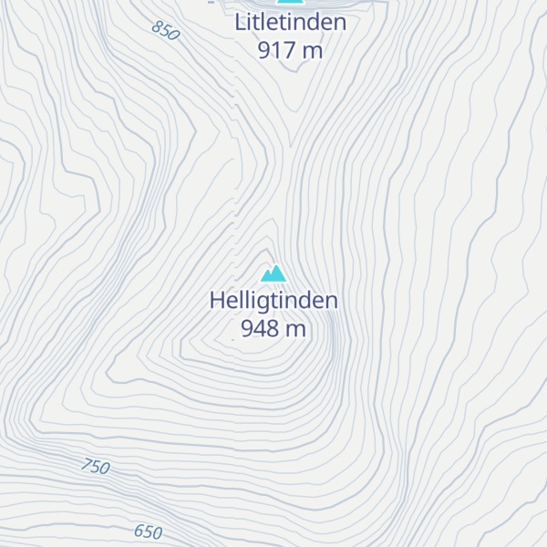 Map of Helligtinden