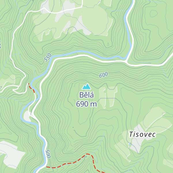 Map of Bělá