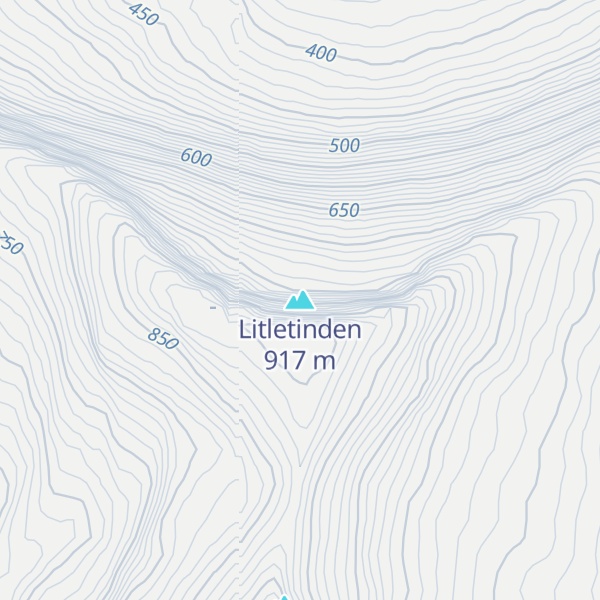 Map of Litletinden