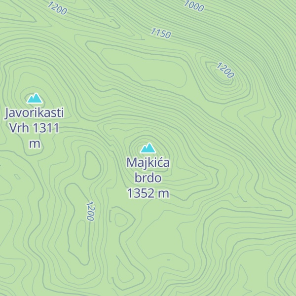 Map of Majkića brdo