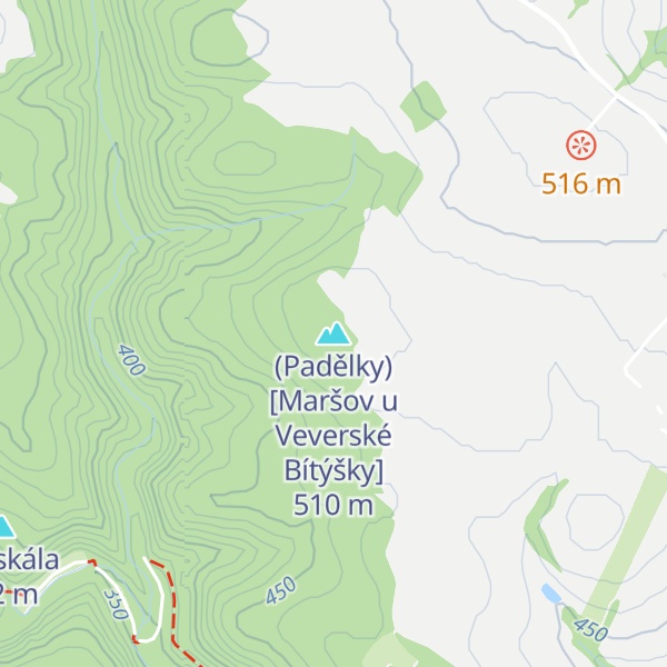 Map of (Padělky) [Maršov u Veverské Bítýšky]