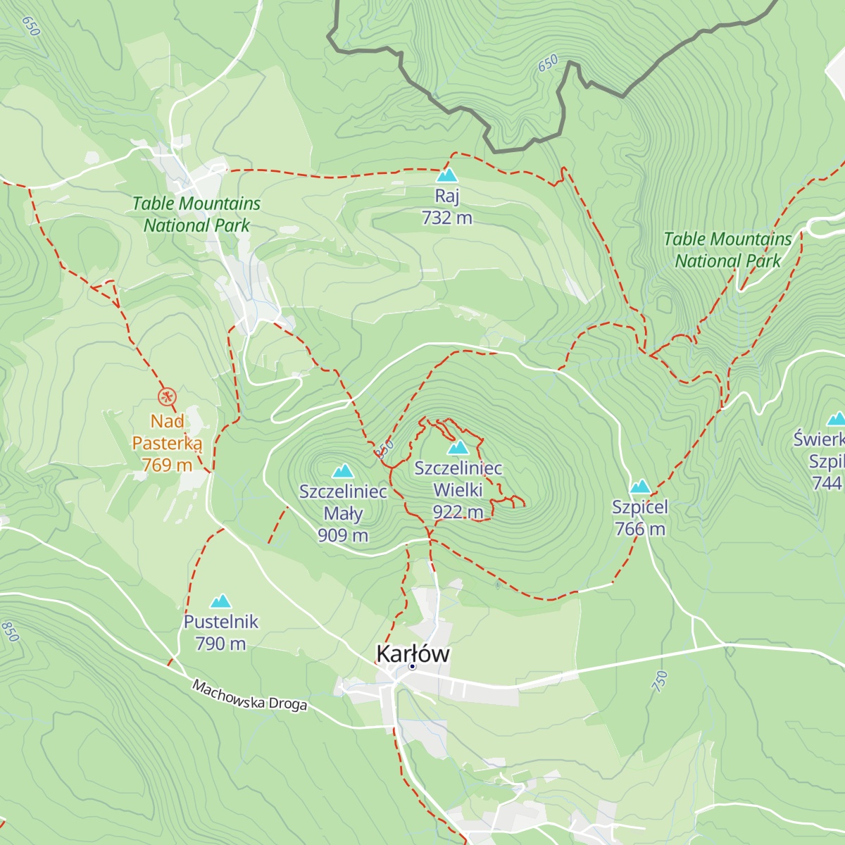 Schronisko PTTK "Na Szczelińcu" map