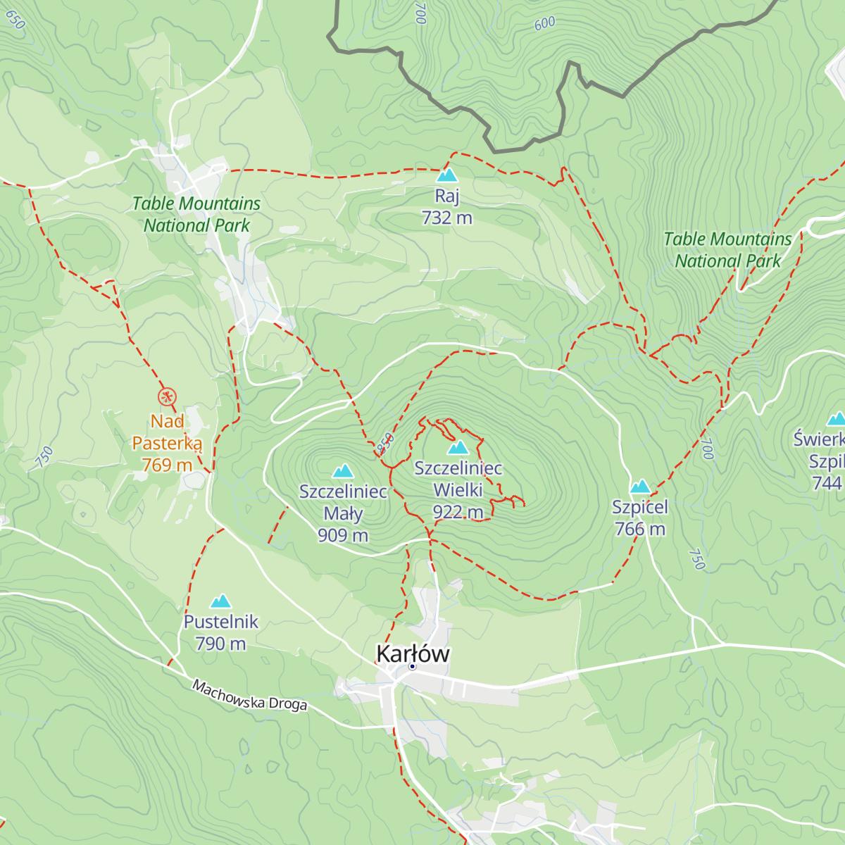 Schronisko PTTK "Na Szczelińcu" map