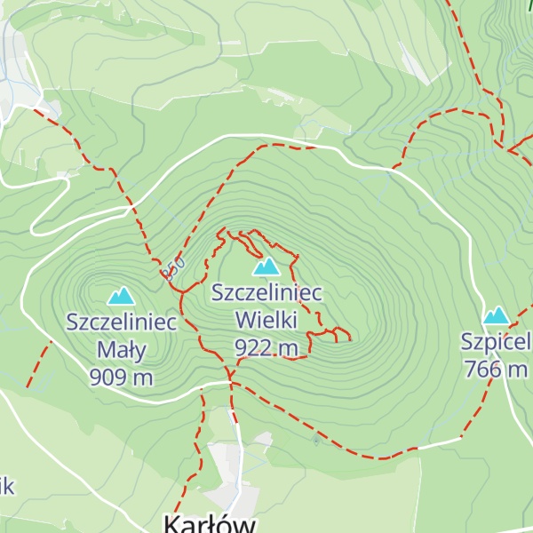 Map of Szczeliniec Wielki
