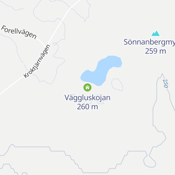 Map of Väggluskojan